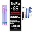 NuFix High Capacity Battery Replacement for Apple iPhone 6S 2320mAh Compatible Replacement Battery Kit Tools Adhesive (Basic Kit)