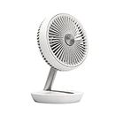 NUUK FŌLDE Cordless & Rechargeable 7 Inch Personal Desk Fan | Compact Folding Fan | 4 Wind Speeds | BLDC Fan with 17 Hour Run Time | Super Silent Charging Fan | Perfect for Home, Office & Kitchen