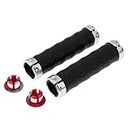 UJEAVETTE® Leather Bicycle Handlebar Grips 1Pair Mountain Bike Cycling Part Black|Bicycle|Bicycle for Men Adult|Bicycle Light|Bicycle for Men|Bicycle for Kids|Bicycle Pump|Bicycle for