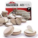 Chair Sliders X-PROTECTOR – Furniture Sliders 40 pcs Carpet Sliders 1” – The Best Furniture Moving Pads – Premium Chair Leg Floor Protectors – Slide Effortlessly with Chair Pads & Protect Your Floor!