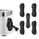 Baskiss 5 Pack Cord Organizer for Kitchen Appliances, Cord Wrap Cord Holder Cable Organizer, for Mixer, Blender, Coffee Maker, Pressure Cooker and Air Fryer (Black)