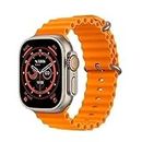 SE HUB Premium S8 Ultra Smart Watch with 4G SIM Card, App Store Working, Google Maps, Facebook, YouTube, Android, Sports Features,Bluetooth Calling(SIM Supported) Extra Band (Orange and Black)
