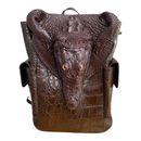 Real Crocodile alligator leather skin backpack Shoulder Bag Travel Bags for men