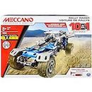 MECCANO by Erector, 10 in 1 Rally Racer Model Vehicle Building Kit, STEM Engineering Education Toy for Ages 8 and up, Steel Blue (6040178)