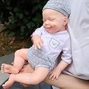 Farious 46CM Realistic Full Silicone Baby Doll,Reborn Baby Dolls, Toy, and Collectible.Bald Girl 011