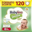 Babylino Sensitive Pannolini Taglia 4, Maxi (8-13kg), 120 Unità