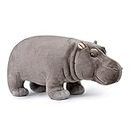 Frankiezhou Home Realistic Hippo Plush Toy - Simulation Standing 14” Hippopotamus Stuffed Animal, Soft Wild Animals Hippo Stuffed Toys, Unique Plushie Toys Model Dolls Collection for Kids