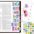 105 Marcadores de páginas de la Biblia, 80 pegatinas de fe cristiana con guía de alineación adicional (versión inglesa)