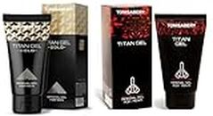 Tonisabery Enlarger Titan Gel Red for Men Original Male Enlargement Gel Gold with Titan Gel Red Massage Cream (Pack of 2)
