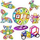 Tomons 108 PCS Magnetic Building Blocks Magnetic Tiles for Kids, Magnetic Blocks Stacking Blocks Set with Car