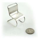 Vintage ACME Studio MIES VAN DER ROHE Mini Sterling Silver "MR Chair” NEW