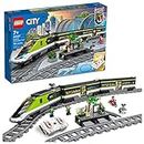 LEGO City Express Passenger Train Set, 60337 Remote Controlled Toy, Gifts for Kids, Boys & Girls with Working Headlights, 2 Coaches and 24 Track Pieces
