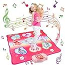 Unicorn Dance Mat for Girls, Electronic Music Dance Pad with Adjustable Volume, Dancing Games with LED Score Screen, 5 Game Modes, Christmas Birthday Gifts Toys for Age 3 4 5 6 7+ Year Old Girls