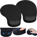 2 Pack Ergonomic Mouse Pad with Wrist Support Gel Mouse Pad with Wrist Rest, Comfortable Computer Mouse Pad Mat for Laptop, Pain Relief with Non-Slip PU Base for Office & Home, Round/Square