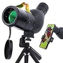 Spotting Scopes for Bird Watching, Waterproof Spotter Scope with Tripod, Smartphone Adapter & Carry Bag, BAK4 45°Angled Eyepiece Range Scope for Bird Watching Wildlife