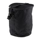 Baosity Durable Round Bucket Bag Sports Basket Sports Tennis Balls Storage Handbag - Black, as described