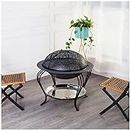 QIByING BBQ Grill Outdoor Charcoal Barbecues Outdoor Fire Pit Bowl Barbecue Stove Brazier Charcoal Solid Wood Smokeless Carbon Winter Heater Barbecue Grill Charcoal Stove