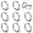 Swpeet 35Pcs 20.3-23.5mm Stainless Steel Single Ear Hose Clamps Assortment Kit Perfect for Automotive, Home Appliance Line