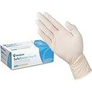 Medicom SafeBasics Easyfit Disposable Gloves - 100 Count - Medium - White Gloves, Work Gloves, Multipurpose Powder free Gloves