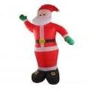 Christmas Inflatable Outdoor Decoration, Inflatable Santa with Automatic Inflation, Built in LED Lights, for Lawn Yard