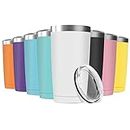 Deitybless 8 Pack 20oz Tumbler Vacuum Insulated Travel Mug with Lids, Stainless Steel Double Wall Bulk Cup for Home, Office, Outdoor Suitable for Vehicle Cup Holders(Assorted Colors)