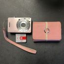 Cámara digital Sony Cyber-shot DSC-W55 7,2 MP - rosa + estuche de transporte rosa OEM