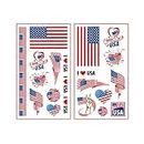 2022 Qatar World Cup National Flag Tattoo Stickers,12 Sheets 2 Styles American Flag Temporary Fake Tattoos, Face Hand Tattoo For Men Woman Kids Sports Event Party Favor Body Art Decoration