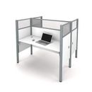 Bestar Pro-Biz Double Face-to-Face Workstation w/ 10 Privacy Panels Benching Desks in White | 55.5 H x 62.5 W x 56.1 D in | Wayfair 100870D-17