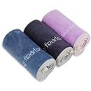 Xoofewal Microfiber Gym Towel Set for Sports Fitness, Yoga, Workout, Swimming, Soft and Quick-Drying Towels for Gym Bag (3 Pack, Blue+Grey+Purple)