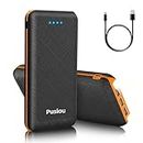 Power Bank Portable Charger 30000mAh Battery Pack Charger Camping Waterproof External Backup Charge with 3 Outputs 2 Input LED Flashlight Outdoors Powerbank (Orange)