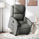 Electric Stand  Recliner Chair Dark Grey Fabric E2M3