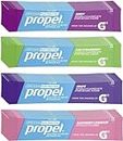 Propel Powder Electrolytes Packets, 4 Flavor Variety Pack With Electrolytes,Vitamins and No Sugar - Kiwi Strawberry, Berry, Grape, and Raspberry Lemonade, (40 - Pack)