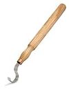 BeaverCraft SK2 - Coltello a uncino, per intagliare il legno, con manico lungo 3 cm, cucchiaio da 30,5 cm, coltello per intagliare il legno, ciotola, kuksa