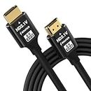 Sounce 8K HDMI Cable 1.5 Meter 2.1, (Certified) 10K & 8K@60Hz & 4K @120Hz 144Hz 48Gbps HDMI 2.1, Ultra High Speed Braided HDMI Cord, HDCP 2.2& 2.3, eARC, HDR10, Compatible Roku TV/PS5/HDTV/Blu-ray