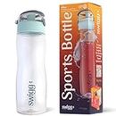 1 BPA Free Sports Water Bottles for School Gym Bicycle Car - Leak Proof Sports Waterbottles - See Through Reusable Clear Water Bottle botella de agua Made of Tritan Plastic Refillable 24oz