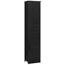 WEENFON Tall Bathroom Cabinet with 6 Shelves, Narrow Linen Cabinet with 2 Doors & 1 Drawer, Freestanding Storage Cabinet, for Bathroom, Living Room, Kitchen, CWFYSG001H
