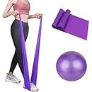 Mabufun Soft Pilates Ball 9 Inch Resistance Band and Exercise Ball 23cm Barre Pilates Yoga Ball Core Training and Physical Therapy Improves Balance