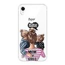 YANTALHKBHDAU for iPhone 6 S 6S 7 8 X XR XS Max Case Silicone Black Girl Baby Women Mom Soft Cover for Apple iPhone 8 7 6S 6 S Plus Phone Case (Color : A-No.3, Size : for iPhone 6)