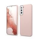 elago Liquid Silicone Case Compatible with Samsung Galaxy S22 Plus Case (6.6"), Premium Silicone, Full Body Protection - 3 Layer Shockproof Phone Cover, Anti-Scratch Soft Microfiber Lining (Sand Pink)