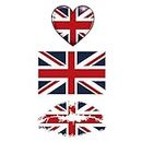 CARGEN® United Kingdom Flag Temporary Tattoos for Ball Game World Cup National Flag Sticker for Football Match UK Flag Tattoos on Arm Face for Kids Adults Party Festival
