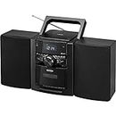 JENSEN CD-785 Portable Bluetooth CD Music System with Cassette and PLL AM/FM Radio