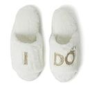 Dearfoams Women's Bride and Bridesmaid Gifts I Do Crew Slippers for Wedding and Bachelorette Party, Bride "I Do", Large