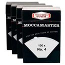 Technivorm Moccamaster 85022 Filtres N°4 en papier, Blanc | Pack 4 boites x 100 