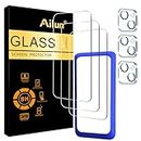 Ailun 3 Pack Screen Protector for iPhone 15 Plus [6.7 inch] + 3 Pack Camera Lens Protector,Case Friendly Tempered Glass Film,[9H Hardness] - HD[6 Pack]