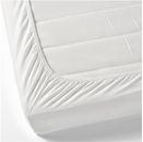 Solid White One (1) Fitted / Bottom Sheet Elastic All Around 800 TC Cotton