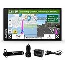Garmin DriveSmart 66, 6-inch Car GPS Navigator with Bright, Crisp High-Res Maps and Voice Assist with Wearable4U Power Pack Bundle