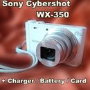Cámara Sony Cyber-Shot WX350 Blanca 18.2MP Cargador Batería 32GB Tarjeta Incluida