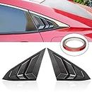 WINKA Rear Side Window Louvers, Carbon Fiber Sport Style Scoop Louvers Cover Blinds for Honda Civic Sedan 2020 2019 2018 2017 2016 Cool Exterior Decoration