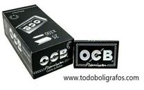 2500 Cartine Corte Doppie Ocb Nero Black 1 Box Da 25 Libretti Di 100 Cartine