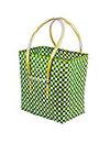 KALAPURI essentials Handbag for Women, Geometric Tote Hand bags, Shoulder Shopping handbags for Women, Stylish Ladies Purse Green 25 Litre